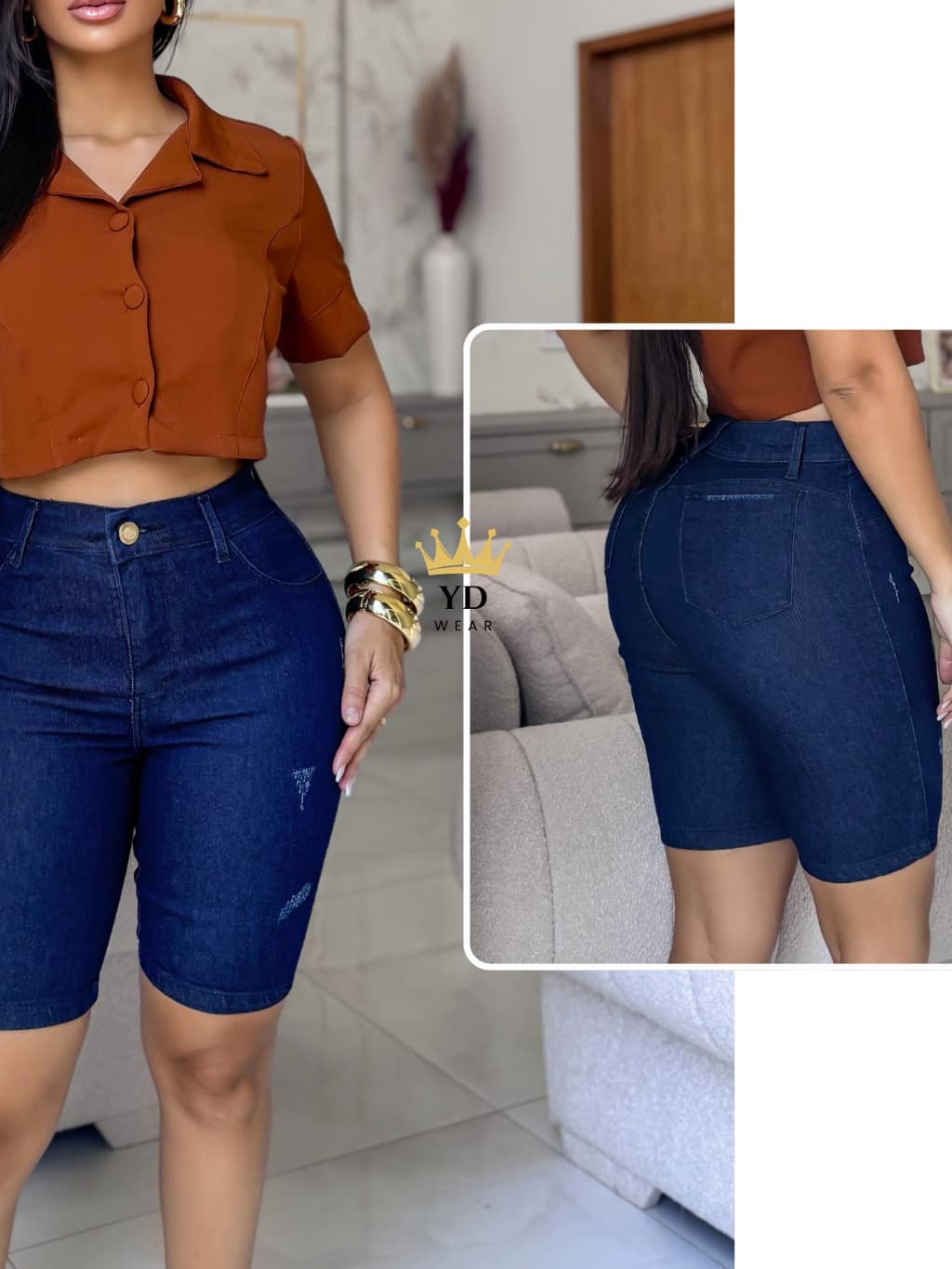 Bermuda Ciclista Jeans (38 ao 56)
